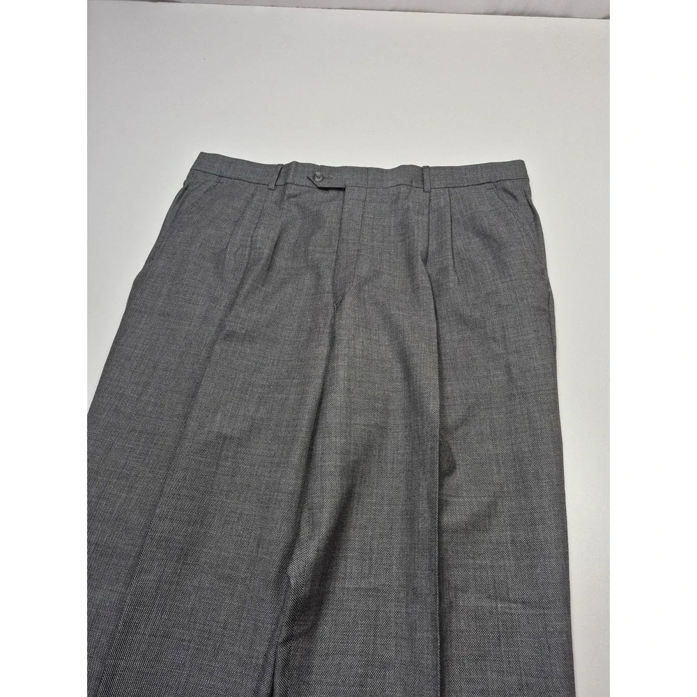 S Cohen Suit Mens 50R Gray 3 Button Wool Cashmere 2 Piece 45x36 Geometric NWT